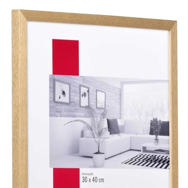 Holz-Bilderrahmen Profil 2330 21x30 cm | Eiche | Normalglas (2 mm)