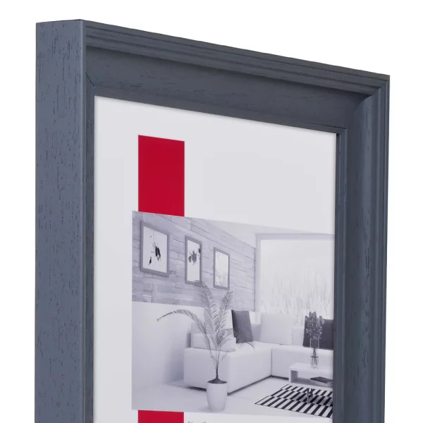 Holz-Bilderrahmen Profil 2420 7x10 cm | Grau | Normalglas (2 mm)