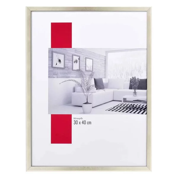 Holz-Bilderrahmen Profil 29 40x60 cm | silber | Normalglas (2 mm)