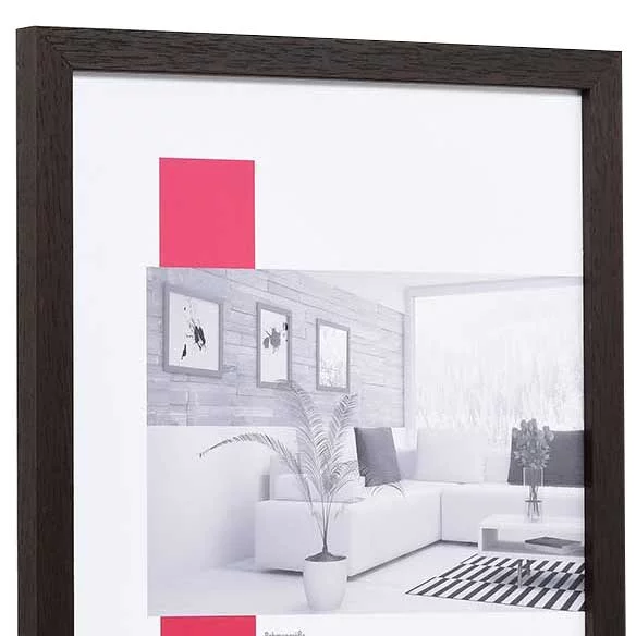 Holz-Bilderrahmen Profil 33 7x10 cm | wenge | Normalglas (2 mm)