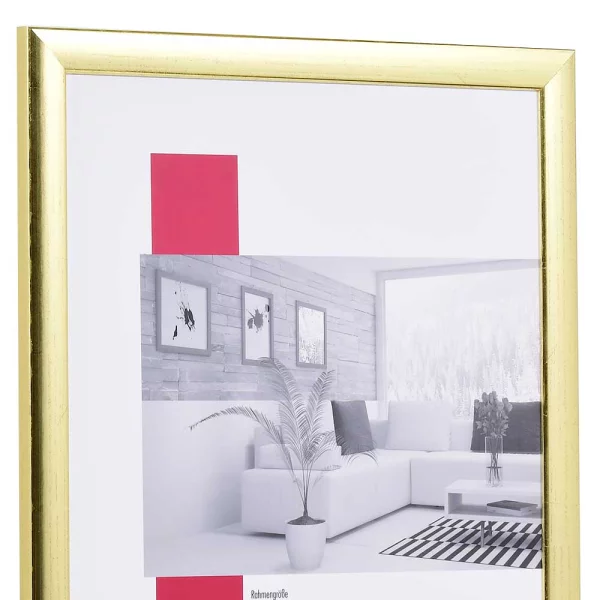 Holz-Bilderrahmen Profil 43 9x13 cm | gold | Normalglas (2 mm)