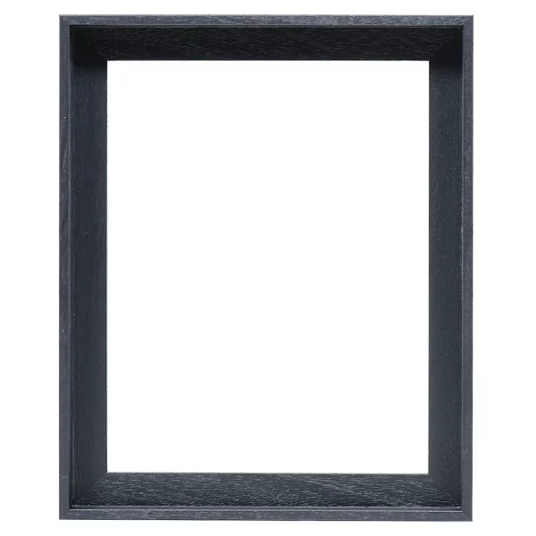Schattenfugenrahmen 50F schmal 50x60 cm | schwarz matt | Leerrahmen (ohne Glas und Rückwand)