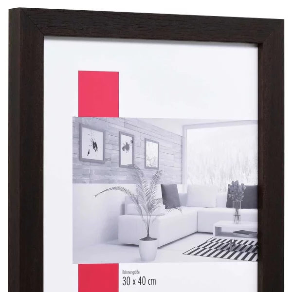 Holz-Bilderrahmen Profil 52 60x60 cm | wenge | Normalglas (2 mm)
