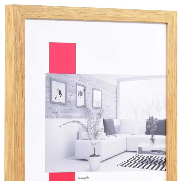 Holz-Bilderrahmen Profil 54 60x90 cm | eiche | Normalglas (2 mm)