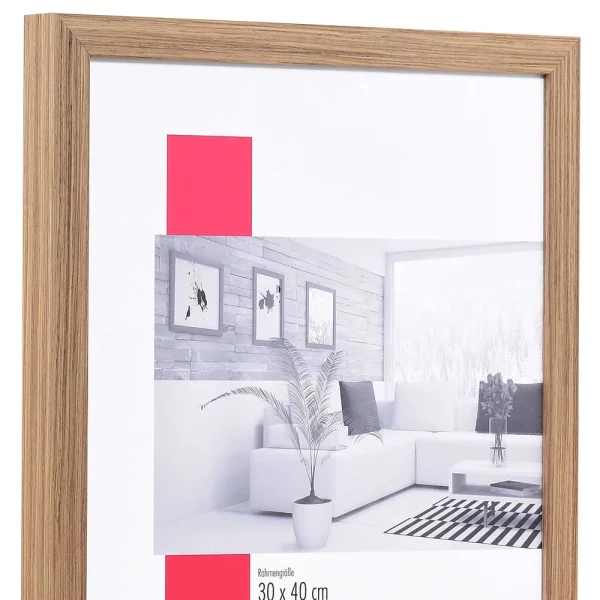Holz-Bilderrahmen Profil 54 60x90 cm | nussbaum | Normalglas (2 mm)
