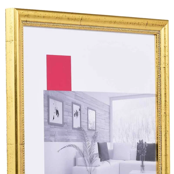 Barock-Bilderrahmen Profil 85 18x24 cm | gold | ohne Glas, mit Rückwand