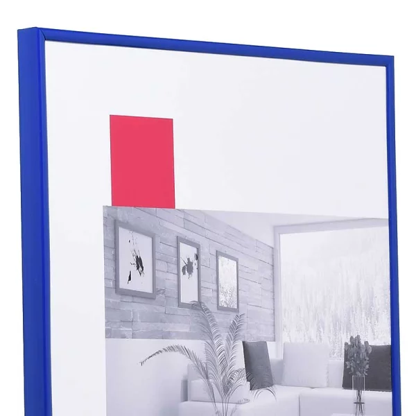 Kunststoff-Bilderrahmen Profil ART 40x60 cm | Blau | Normalglas (2 mm)