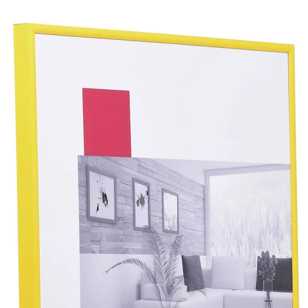 Kunststoff-Bilderrahmen Profil ART 40x60 cm | Gelb | Normalglas (2 mm)