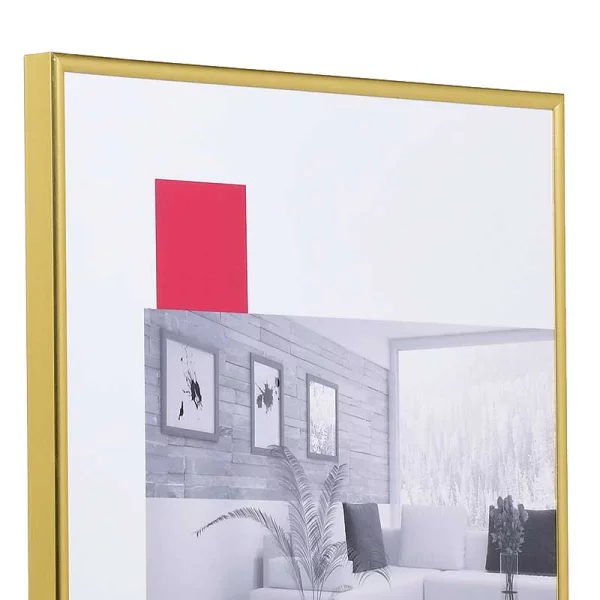 Kunststoff-Bilderrahmen Profil ART 40x60 cm | Gold | Normalglas (2 mm)