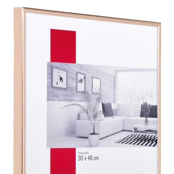 Kunststoff-Bilderrahmen Profil ART 40x60 cm | Rosé | Normalglas (2 mm)