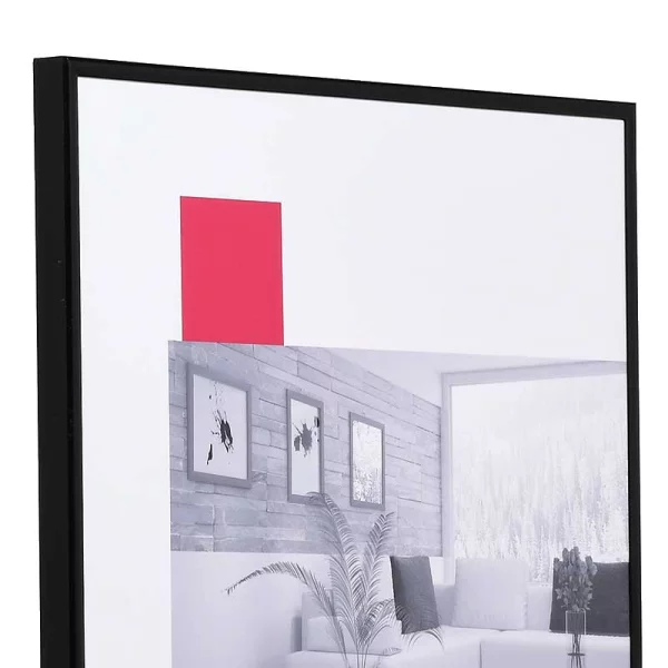 Kunststoff-Bilderrahmen Profil ART 40x60 cm | Schwarz | Normalglas (2 mm)