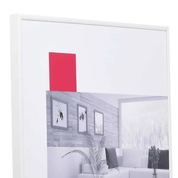 Kunststoff-Bilderrahmen Profil ART 40x60 cm | Weiß | Normalglas (2 mm)