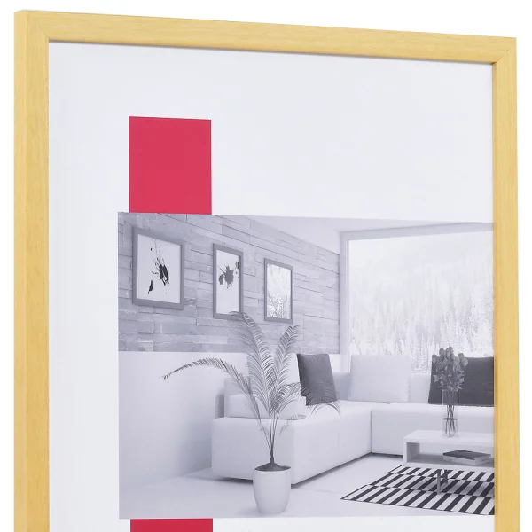 Holz-Bilderrahmen Profil Top Pro S 20x30 cm | natur | Antireflexglas mattiert (2 mm)