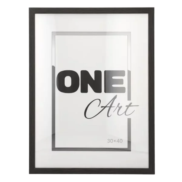 Holz-Bilderrahmen Anastasia 50x70 cm | Graphit | Kunstglas (1 mm)