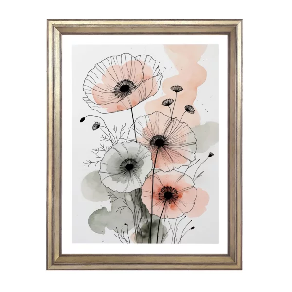 Holz-Bilderrahmen Ola 50x70 cm | Silber matt | Kunstglas (1 mm)