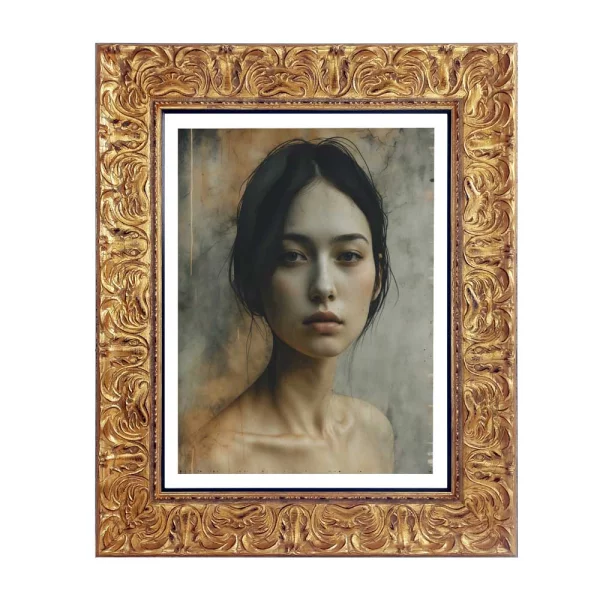 Barock-Bilderrahmen Karol 50x70 cm | Gold | Kunstglas (1 mm)