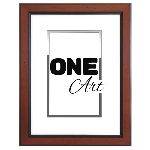 Holz-Bilderrahmen Valentina 10x15 cm | Braun-Schwarz | Kunstglas (1 mm)