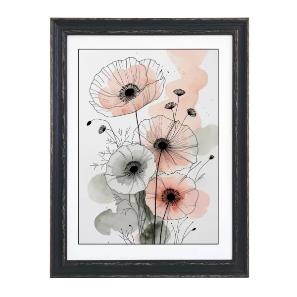 Holz-Bilderrahmen Pavel 50x70 cm | Schwarz | Kunstglas (1 mm)