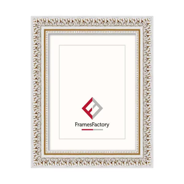 Cadre baroque Maria 15x20 cm | or blanc | verre synthétique (1 mm)