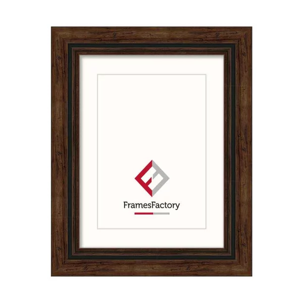 Barock Bilderrahmen Elwira 50x50 cm | eiche | Kunstglas (1 mm)