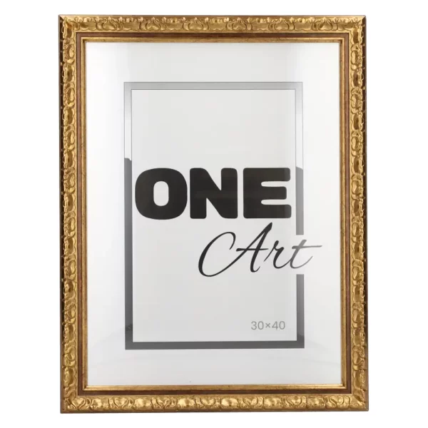 Kunststoffrahmen Zabek 29,7x42 cm (A3) | Gold | Kunstglas (1 mm)