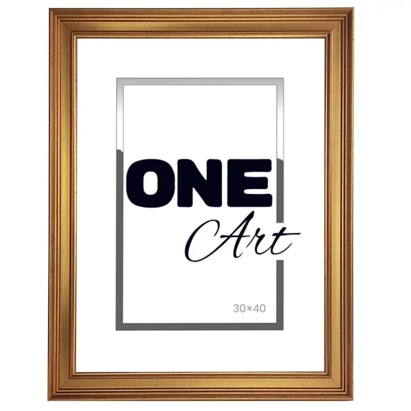 Kunststoffrahmen Zielnik 10x15 cm | Gold | Kunstglas (1 mm)