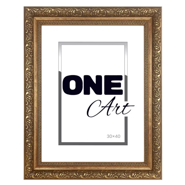 Kunststoffrahmen Boruta 10x15 cm | Gold | Kunstglas (1 mm)