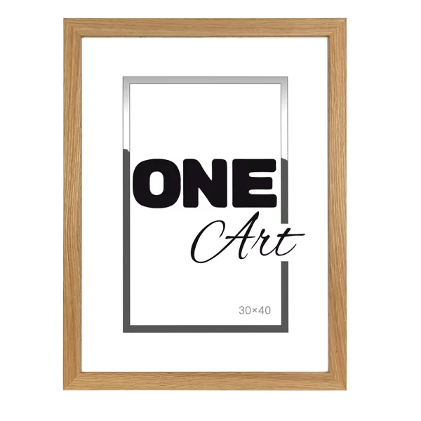 Holz-Bilderrahmen Aniela 50x70 cm | Eiche | Kunstglas (1 mm)