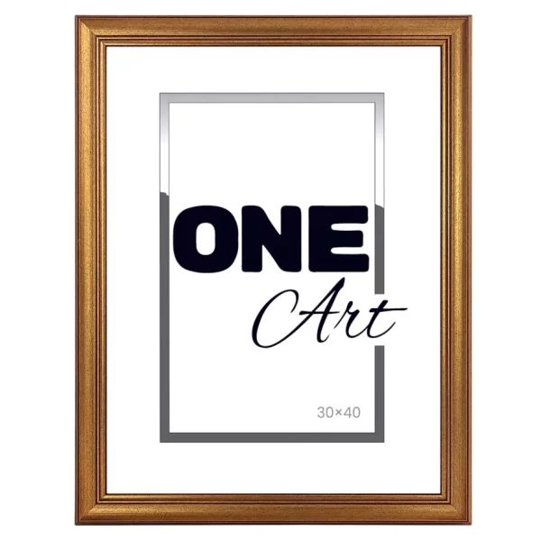 Kunststoffrahmen Krak 10x15 cm | Gold | Kunstglas (1 mm)