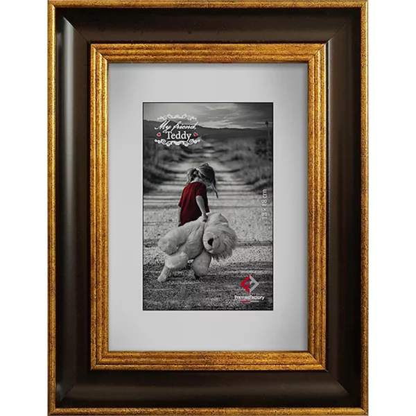 Cadre en plastique Arizona 40x50 cm | noir-or | verre synthétique (1 mm)