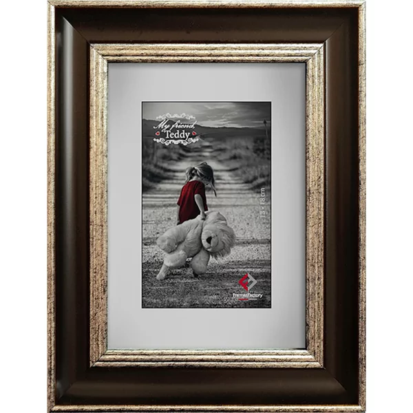 Cadre en plastique Arizona 40x50 cm | noir-argent | verre synthétique (1 mm)