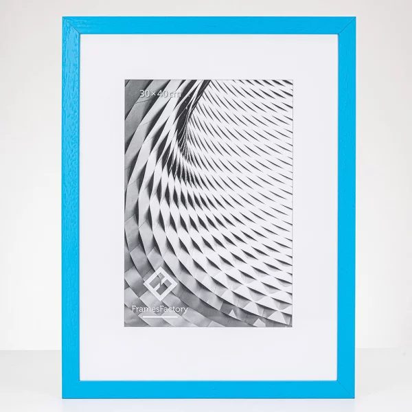 Cadre en bois Batino 10x15 cm | bleu | verre synthétique (1 mm)