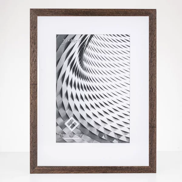 Cadre en bois Batino 15x20 cm | brun | verre synthétique (1 mm)