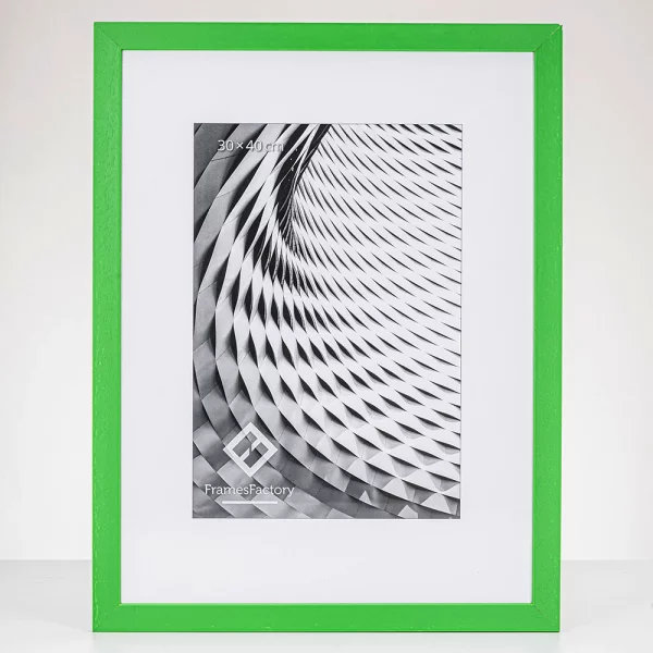 Cadre en bois Batino 10x15 cm | vert | verre synthétique (1 mm)
