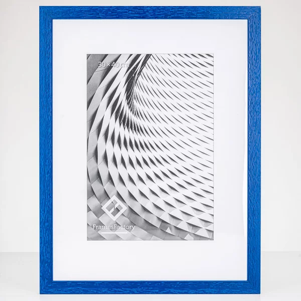 Holz Bilderrahmen Batino 10x15 cm | Marineblau | Kunstglas (1 mm)