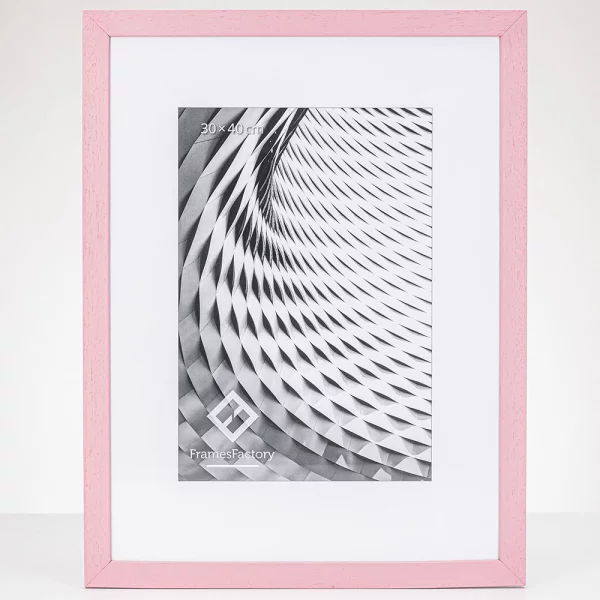 Cadre en bois Batino 10x15 cm | rose fuchsia | verre synthétique (1 mm)