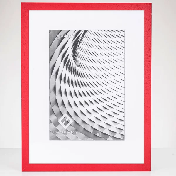 Cadre en bois Batino 10x15 cm | rouge | verre synthétique (1 mm)