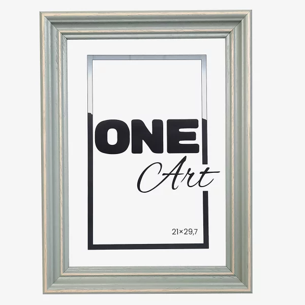 Houten kader Boho 40x50 cm | groen | kunstglas (1 mm)