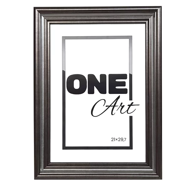 Houten kader Boho 40x50 cm | zilver | kunstglas (1 mm)