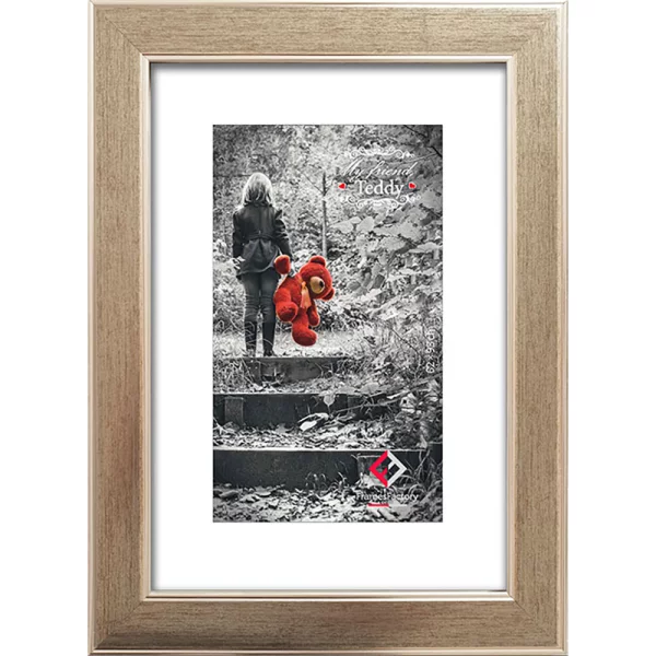 Cadre en plastique Denver 13x18 cm | champagne | verre synthétique (1 mm)