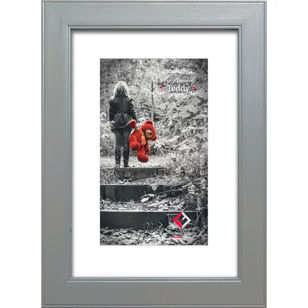 Cadre en plastique Denver 13x18 cm | argent | verre synthétique (1 mm)