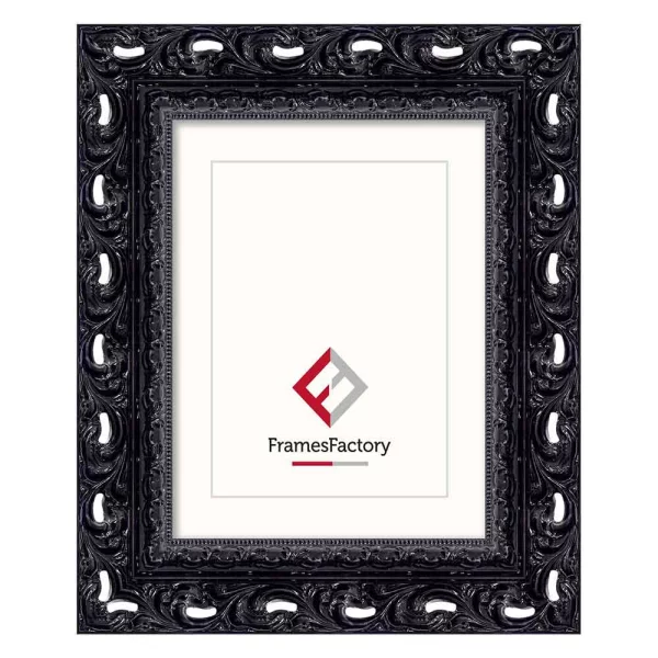 Cadre baroque Donna 15x20 cm | noir | verre synthétique (1 mm)