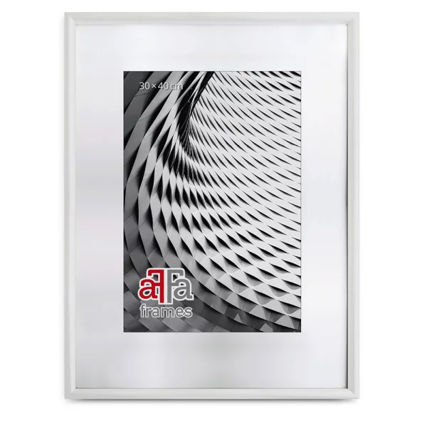Cadre en bois Nola 10x15 cm | blanc | verre synthétique (1 mm)