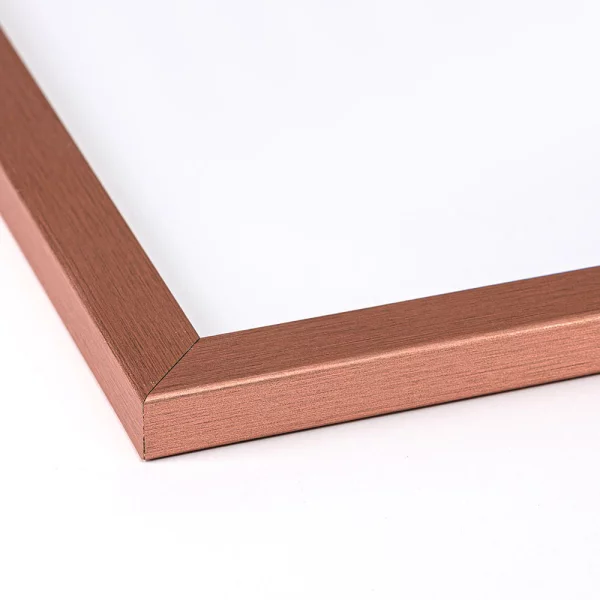 Holz Bilderrahmen Hekla (MDF) Maßanfertigung Rose Gold strukturiert | Kunstglas (1 mm)