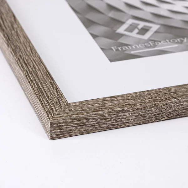 Cadre en bois Hekla (MDF) avec passe-partout 61x91,5 cm (50x70 cm) | sonoma | verre synthétique (1 mm)