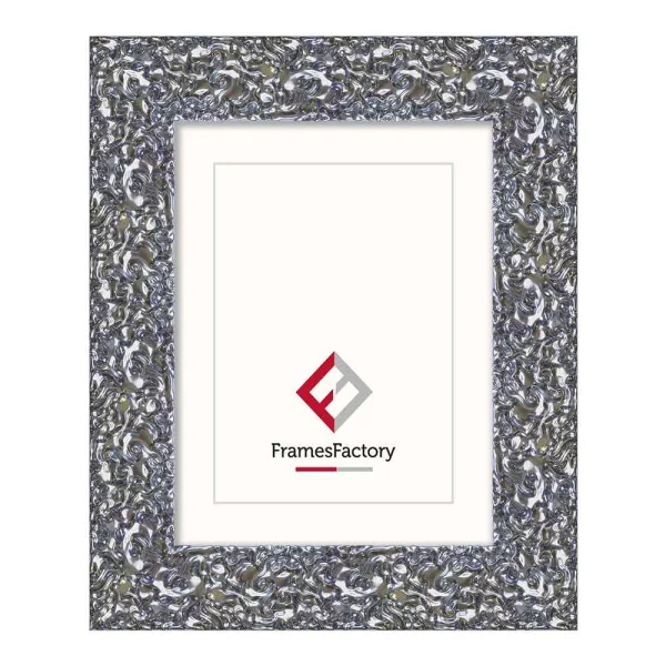 Cadre baroque Julia 15x20 cm | argent | verre synthétique (1 mm)