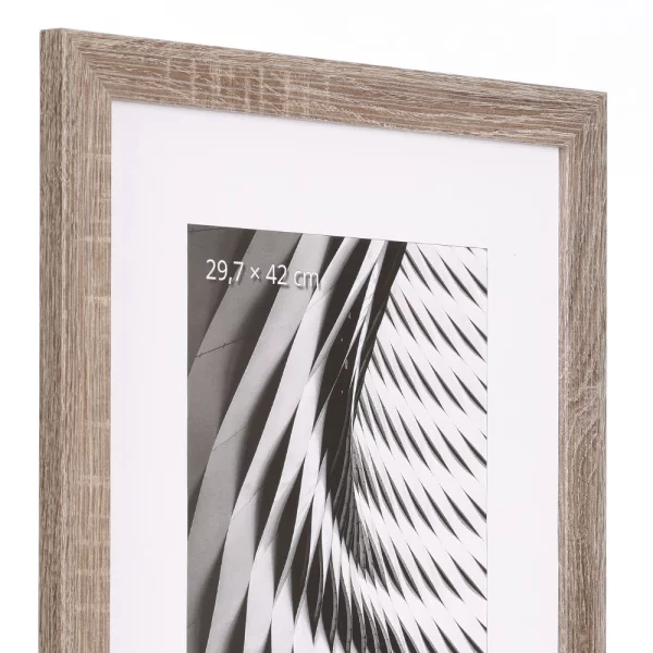 Cadre en bois Katla (MDF) 10x15 cm | brun clair | verre synthétique (1 mm)