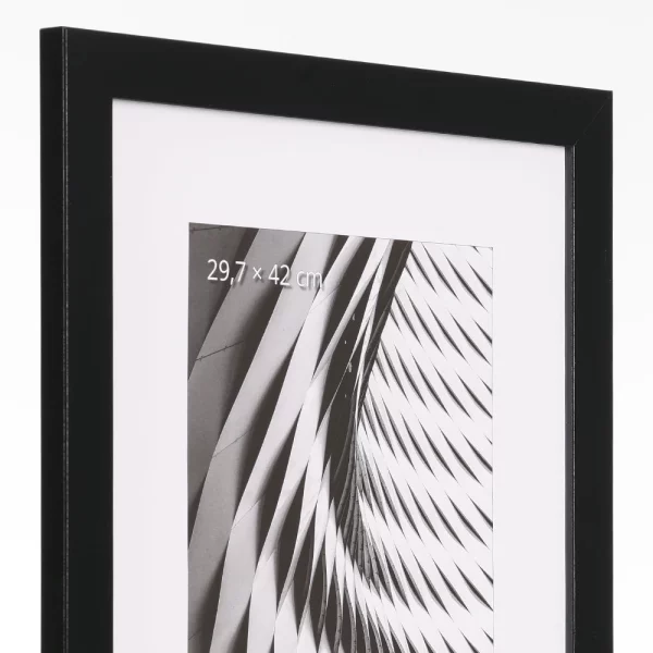 Cadre en bois Katla (MDF) 10x15 cm | noir | verre synthétique (1 mm)