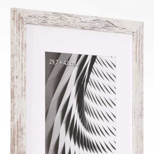 Cadre en bois Katla (MDF) 10x15 cm | shabby | verre synthétique (1 mm)