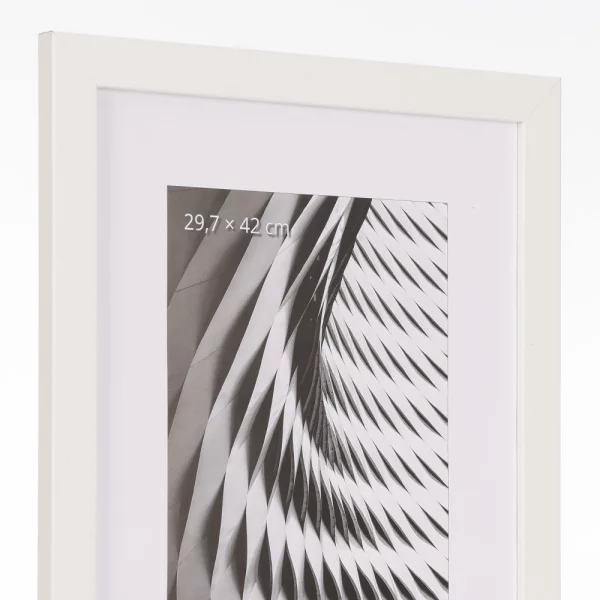 Cadre en bois Katla (MDF) 10x15 cm | blanc | verre synthétique (1 mm)